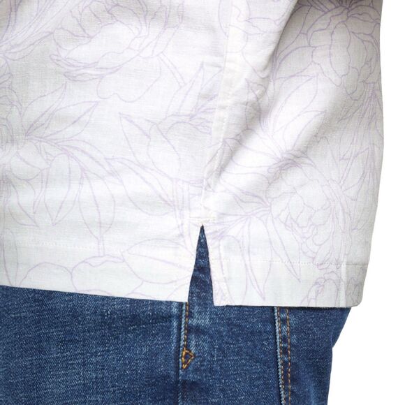 Gap Men's Short Sleeve Button-Up Linen Shirt Size XL Purple - Picture 6 of 11